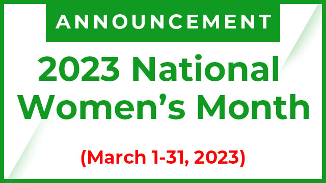 2023 National Women’s Month Celebration