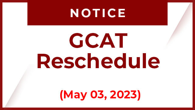 GCAT Reschedule (May 03, 2023)