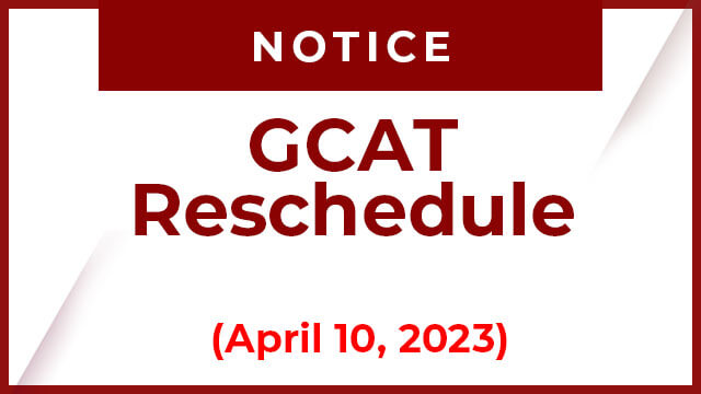 GCAT Reschedule (April 10, 2023)