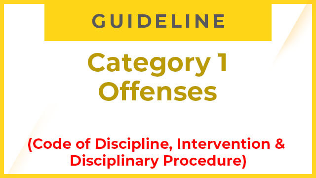 Category 1 Offenses