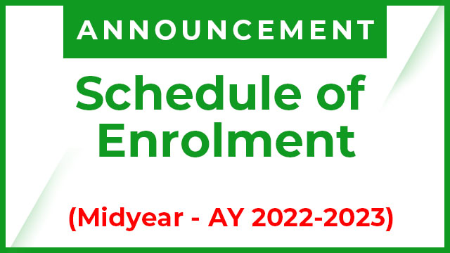 Schedule of Enrollment (Midyear 2022-2023)