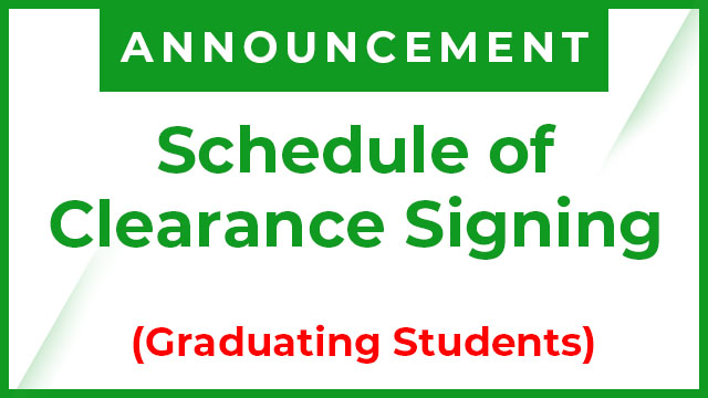 Clearance Signing (Graduating Students)