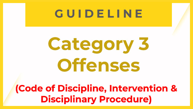 Category 3 Offenses