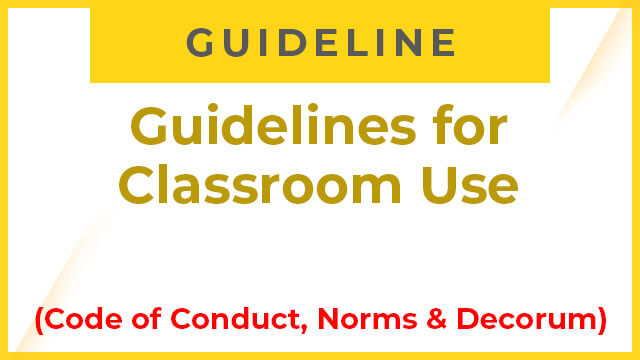 Guidelines for Classroom Use
