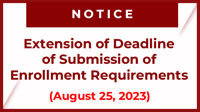 Extension of Deadline of Submission of Enrollment Requirements