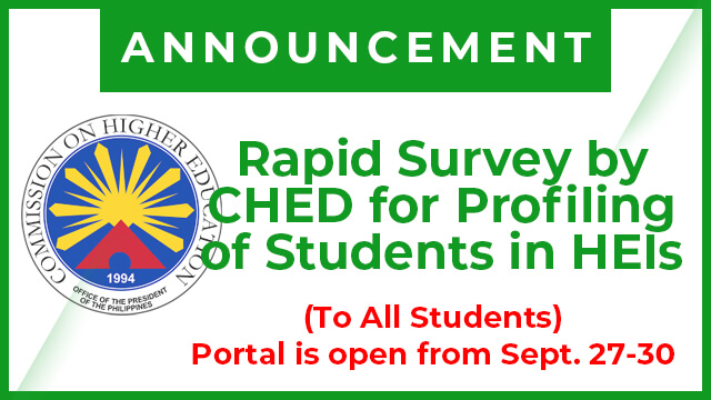CHED Rapid Survey for Profiling of Students in HEIs