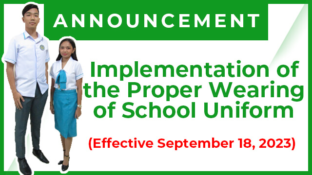 Implementation of the Proper Wearing of School Uniform
