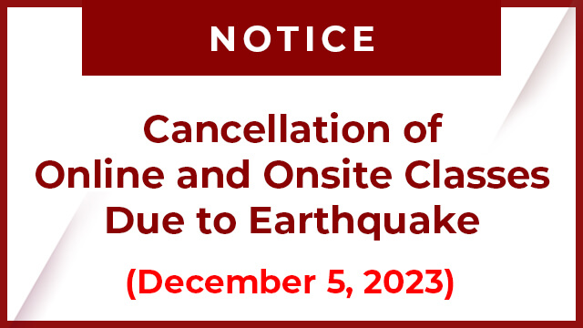 Cancellation of Classes (Onsite and Online)