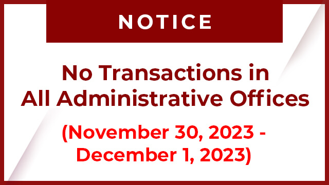 No Transactions To All Administrative Offices