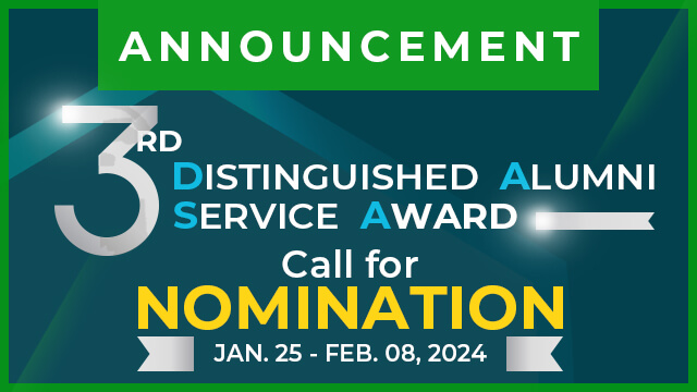 3rd Distinguished Alumni Service Award: Call for Nomination 2024