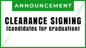 CLEARANCE SIGNING FOR GRADUATING STUDENTS