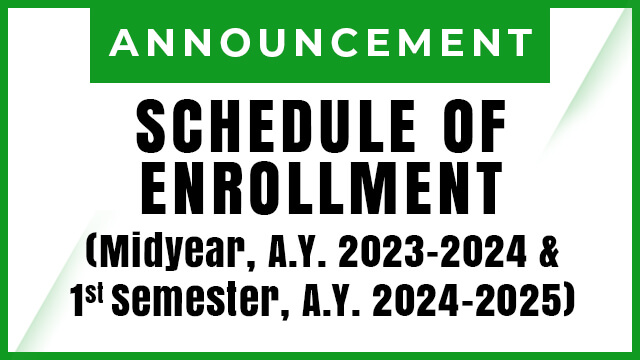 SCHEDULE OF ENROLLMENT