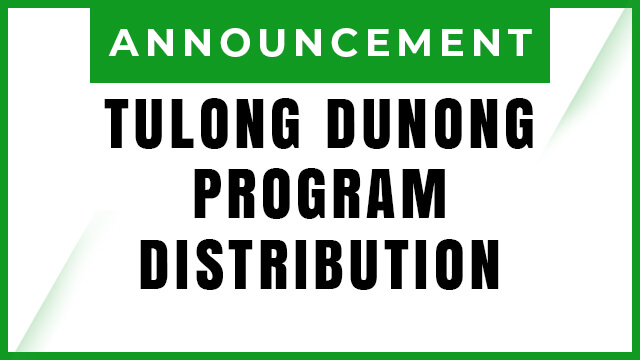 TULONG DUNONG PROGRAM DISTRIBUTION