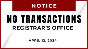 NO TRANSACTIONS (APRIL 12, 2024)