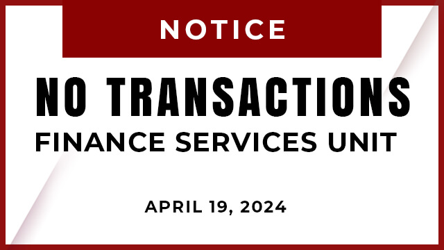 NO TRANSACTIONS (APRIL 19, 2024)