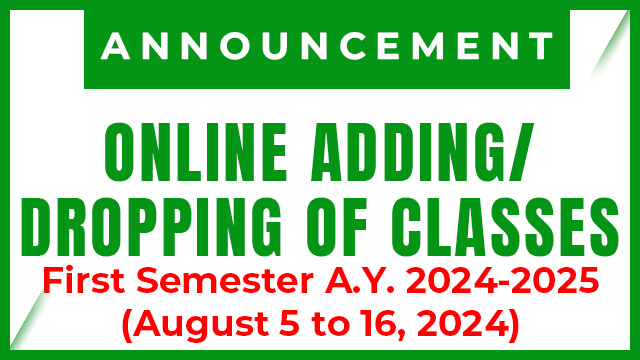 ONLINE ADDING/ DROPPING OF CLASSES