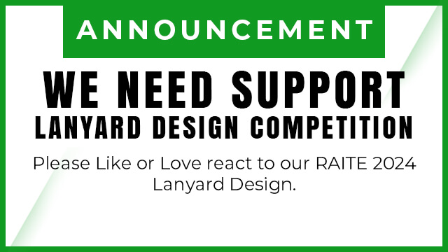 Like or Love our RAITE 2024 ID Lanyard Design