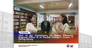 Visit of the Commission on Higher Education Regional Office III at Gordon College’s Cosme Y. Sering Library