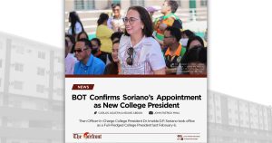 BOT confirms Soriano’s Appointment as New College President