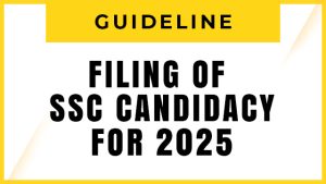 Guidelines in Filing for Candidacy (SSC 2025)