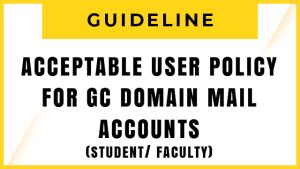 GC Acceptable User Policy for GC Domain mail account