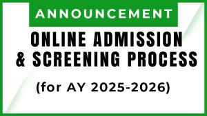 Online Admission and Screening Process (1st Semester, AY 2025-2026