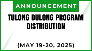 Tulong Dunong Program (TDP) Distribution