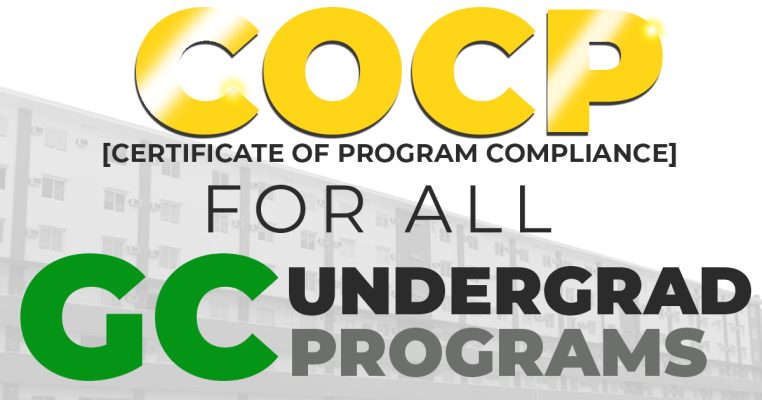 GC receives COCPs of ALL of its undergraduate programs