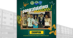 GC CEAS Mentors Declared Champions of KOLEHIYAW: Interschool Debate Competition 2025