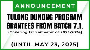 Tulong Dunong Program Grantees from Batch 7.1
