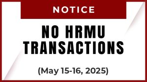 NO HUMAN RESOURCE MANAGEMENT UNIT TRANSACTION (MAY 15-16, 2025)