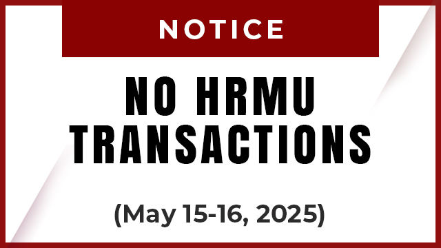 NO HUMAN RESOURCE MANAGEMENT UNIT TRANSACTION (MAY 15-16, 2025)