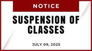 SUSPENSION OF TRANSACTIONS AND CLASSES