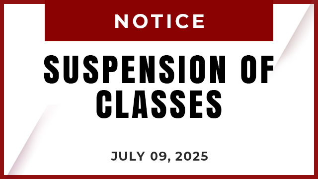 SUSPENSION OF TRANSACTIONS AND CLASSES