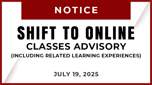 Shift to Online Classes (July 19, 2025)