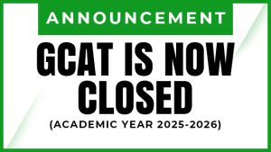 GC Admission Test is now officially closed