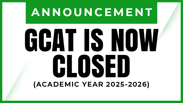 GC Admission Test is now officially closed