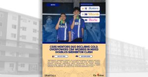 CEAS Mentors Duo Reclaims Gold, Overpowers CBA in Mixed Doubles Badminton Clash