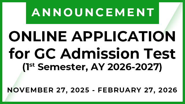 ONLINE APPLICATION for Gordon College Admission Test (GCAT)