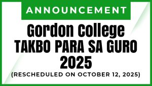 Gordon College Takbo Para Sa Guro 2025