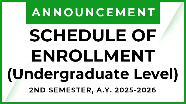 SCHEDULE OF ENROLMENT (Undergraduate Level)