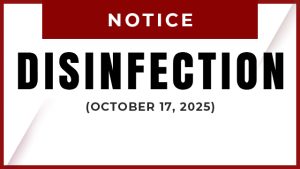 DISINFECTION NOTICE