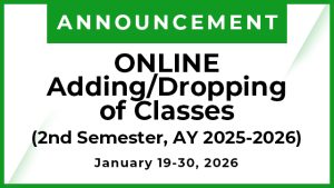ONLINE Adding/Dropping of Classes