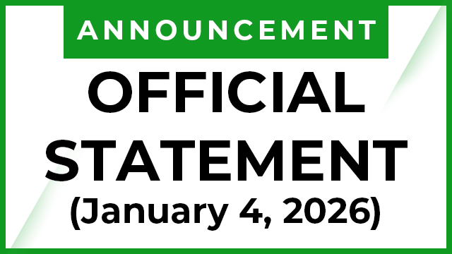 OFFICIAL STATEMENT FROM GORDON COLLEGE