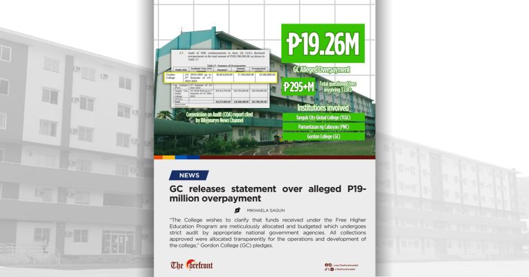 GC releases statement over alleged P19-million overpayment