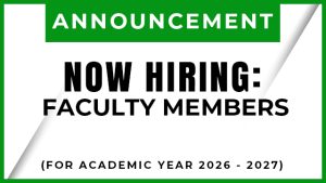 Now Hiring: Faculty Members