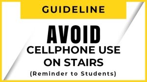 Avoid Cellphone Use on Stairs