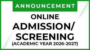 Online Admission and Screening Process
