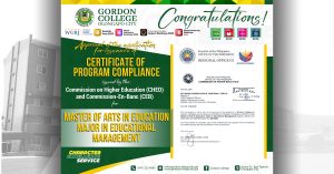 HISTORY MADE: Gordon College Sets a New National Standard! THE ONLY ONE IN THE PHILIPPINES!
