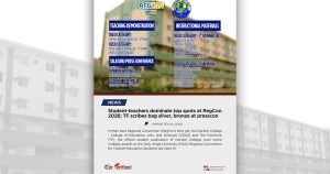 Student-teachers dominate top spots at RegCon 2026; TF scribes bag silver, bronze at presscon